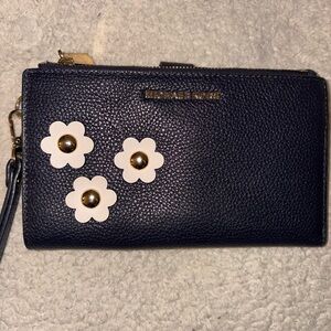 Michael Kors Wristlet Wallet Dark Blue
